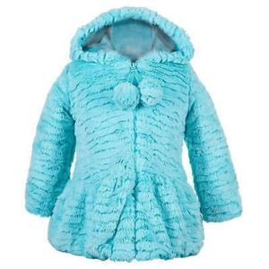 American Widgeon Girls 3T Hooded Faux Fur Coat Cozy Warm NEW
